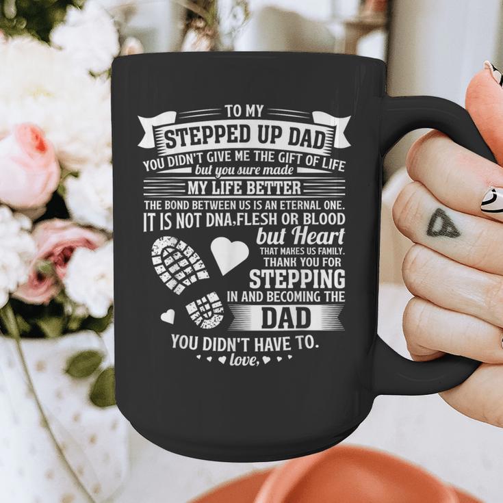 To My Stepped Up Dad Thanks For Stepping In Stepdad Birthday Graphic Print Coffee Mug