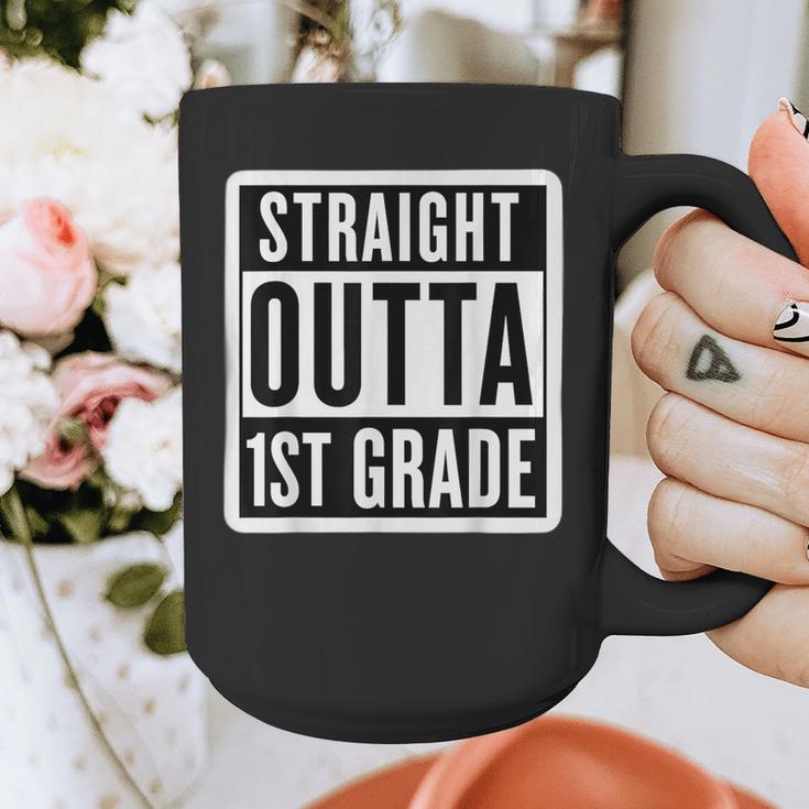 Straight Outta 1st Grade First Graduate Graduation Student Graphic Print Coffee Mug