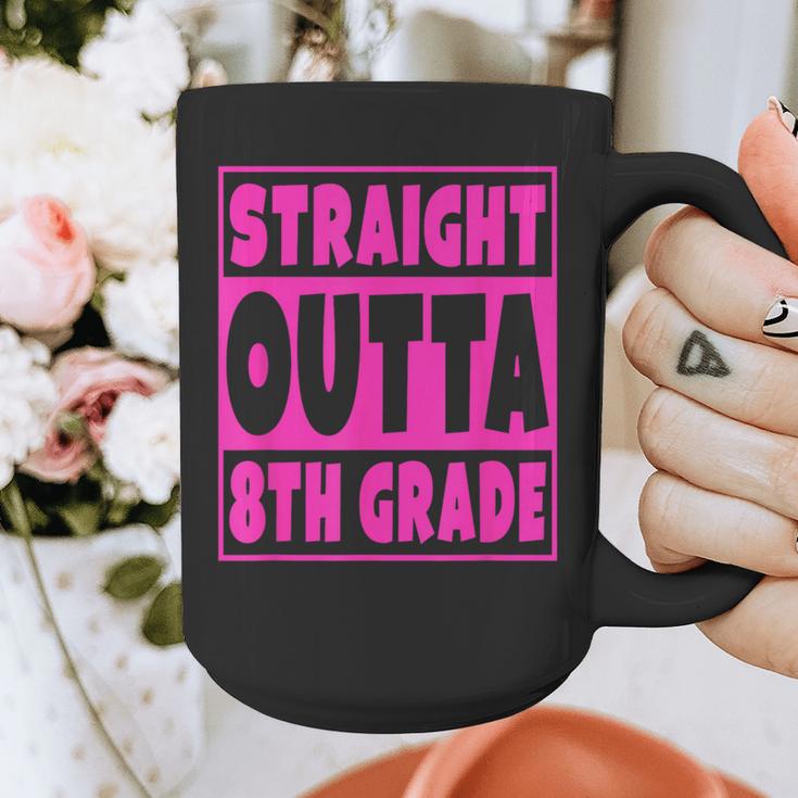 Straight Outta 8th Grade Graduation Eighth Grade T-Shirt Graphic Print Coffee Mug