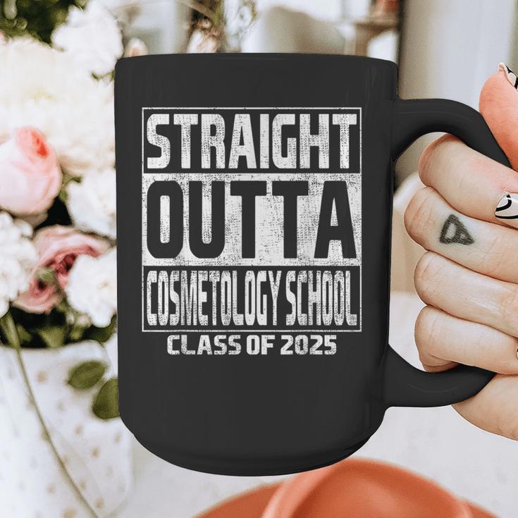 Straight Outta Cosmetology School Class Of 2025 Graduation Graphic Print Coffee Mug