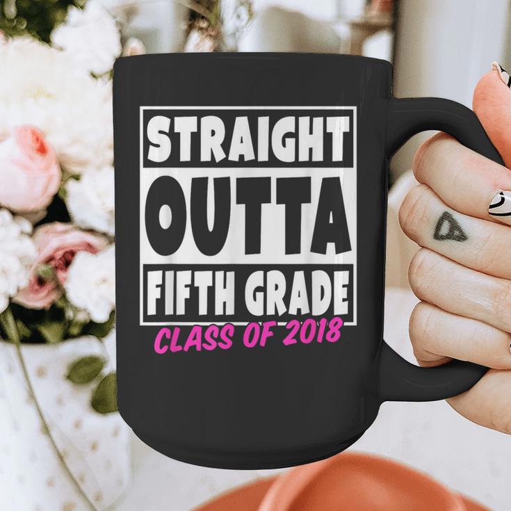 Straight Outta Fifth Grade Class Of 2018 Graduation Graphic Print Coffee Mug