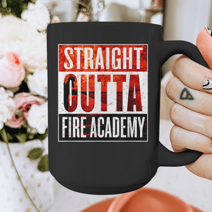 Straight Outta Fire AcademyShirt Firefighter Graduation Graphic Print Coffee Mug
