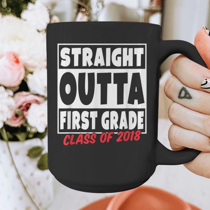 Straight Outta First Grade Class Of 2018 Graduation Graphic Print Coffee Mug