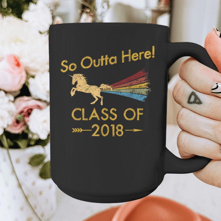 STRAIGHT OUTTA HIGH SCHOOL 2018 Grad Graduation Shirt Graphic Print Coffee Mug