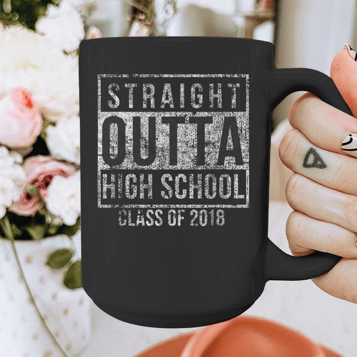 Straight Outta High School Graduation Boys Graphic Print Coffee Mug