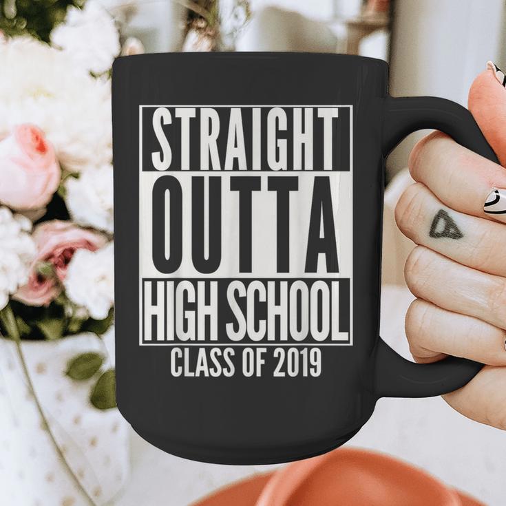 STRAIGHT OUTTA HIGH SCHOOL Senior 2019 Graduation Graphic Print Coffee Mug