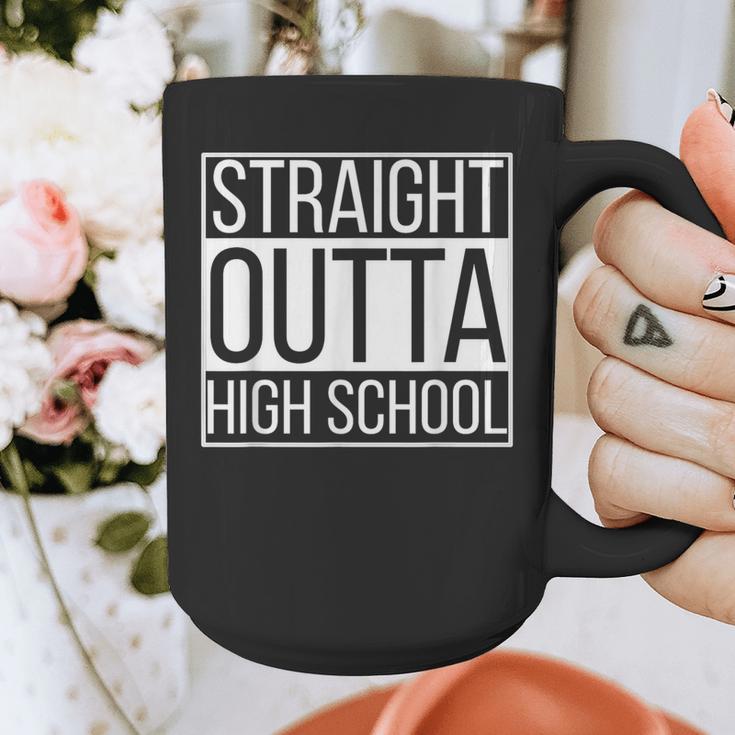 Straight Outta High School Senior Graduation Graphic Print Coffee Mug