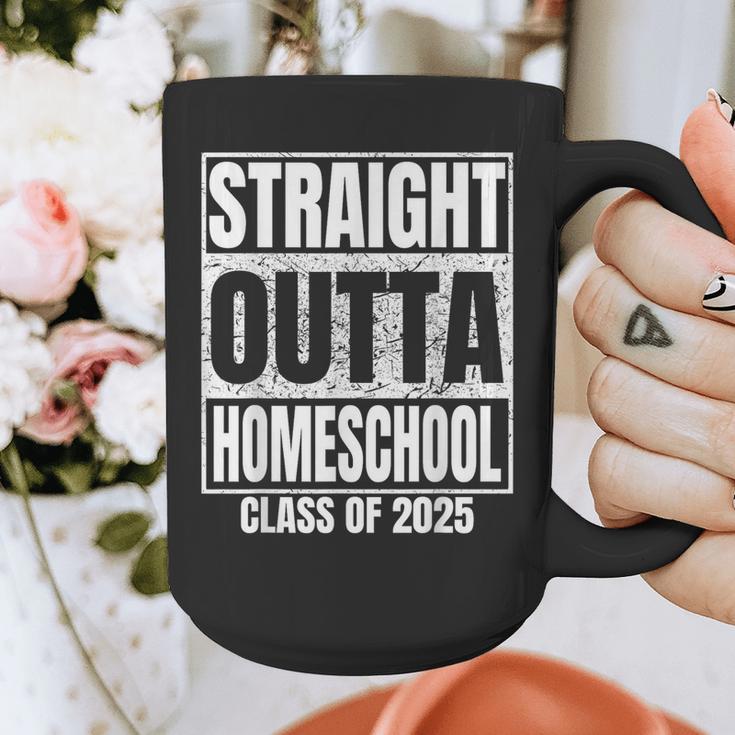 Straight Outta Homeschool Class 2025 Boys Kids Graduation Graphic Print Coffee Mug