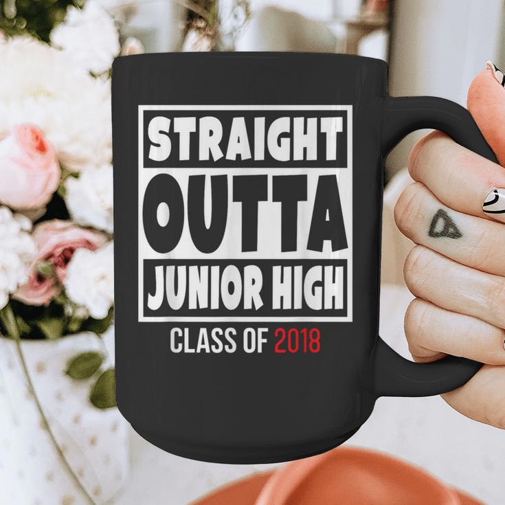 Straight Outta Junior High Class Of 2018 Graduation Shirt Graphic Print Coffee Mug