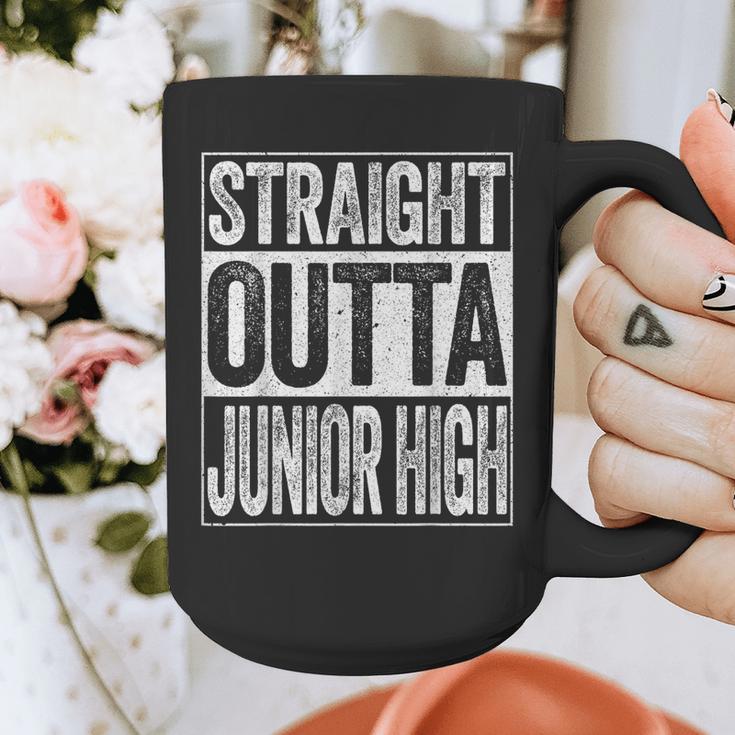 Straight Outta Junior High Shirt Graduation Graphic Print Coffee Mug