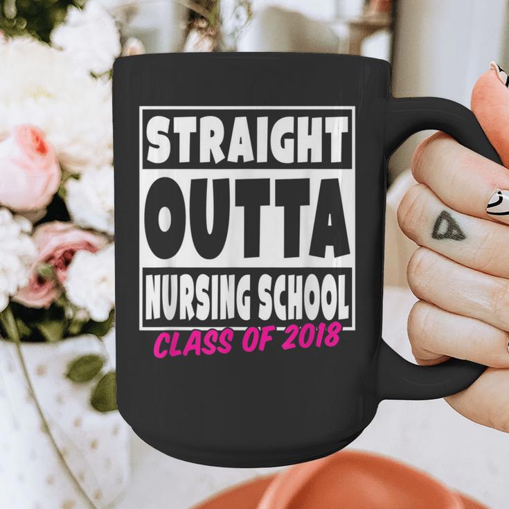 Straight Outta Nursing School Class Of 2018 Graduation Graphic Print Coffee Mug