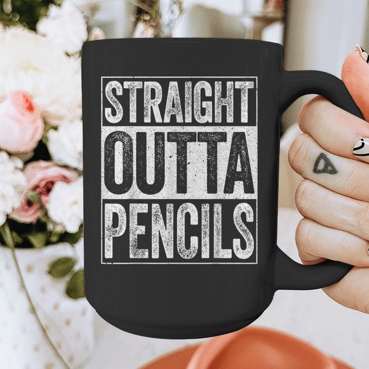 Straight Outta Pencils Shirt Kids Boy Girl School Graduation Graphic Print Coffee Mug