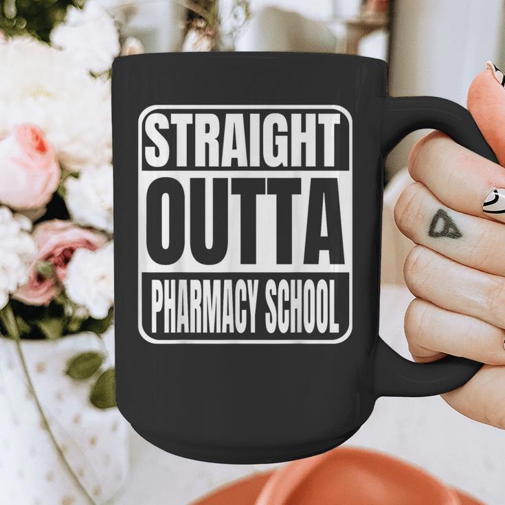 Straight Outta Pharmacy School Class 2025 Pharma Graduation Graphic Print Coffee Mug
