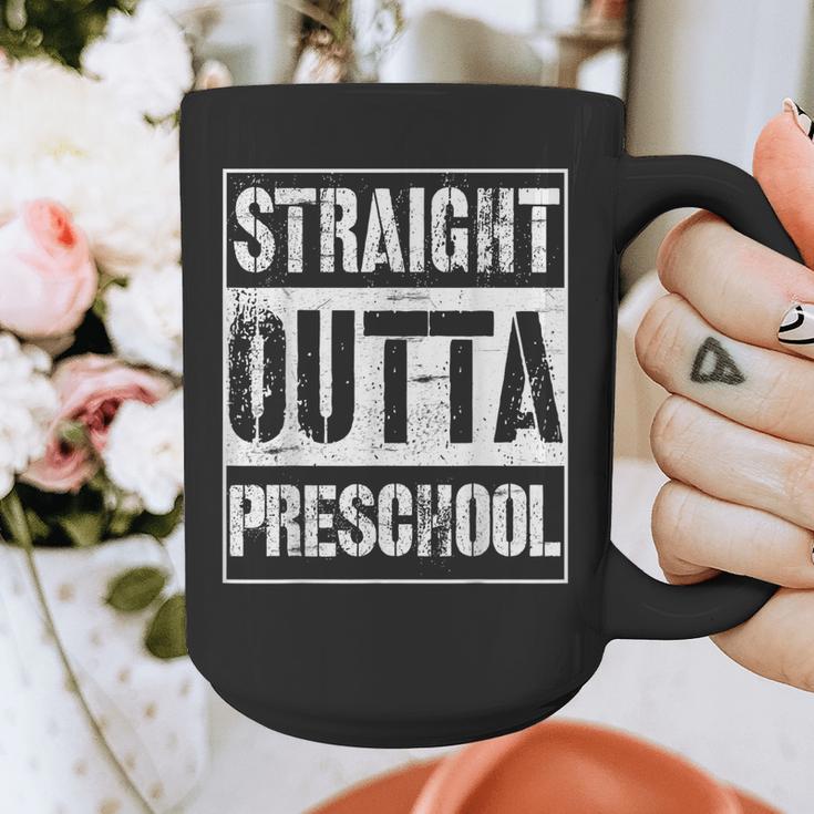 Straight Outta Preschool Shirt Great Pre-K Graduation Graphic Print Coffee Mug