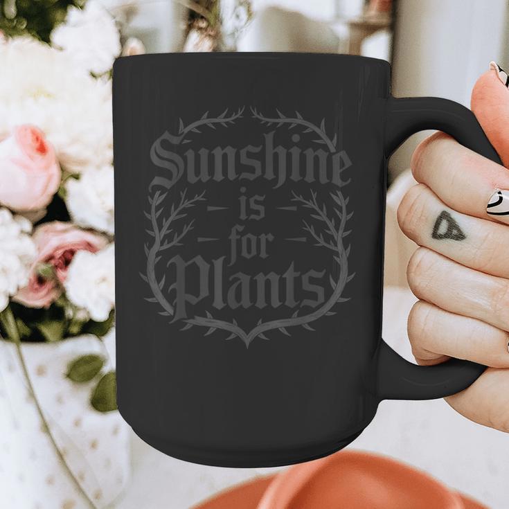 Sunshine Is For Plants Introverts Goth Gothic Gamers Graphic Print Coffee Mug Sunshine Is For Plants Introverts Goth Gothic Gamers Graphic Print Coffee Mug