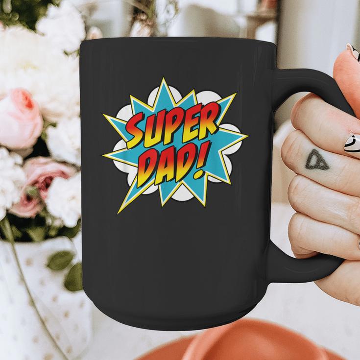 Super Dad Comic Book Superhero Father's Day Graphic Print Coffee Mug