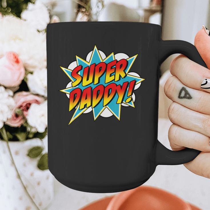 Super Daddy Comic Book Superhero Father's Day Graphic Print Coffee Mug Super Daddy Comic Book Superhero Father's Day Graphic Print Coffee Mug