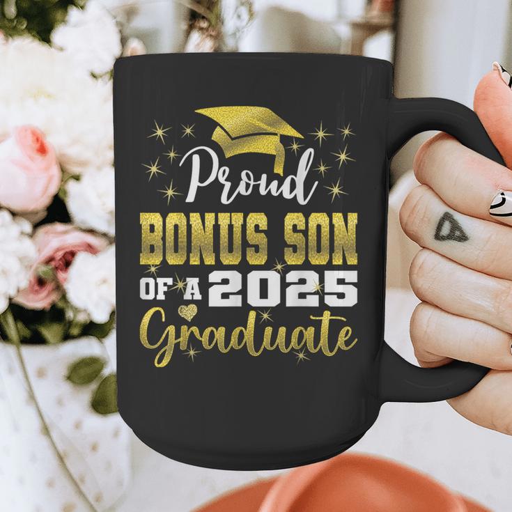 Super Proud Bonus Son Of 2025 Graduate Graduation Family Graphic Print Coffee Mug