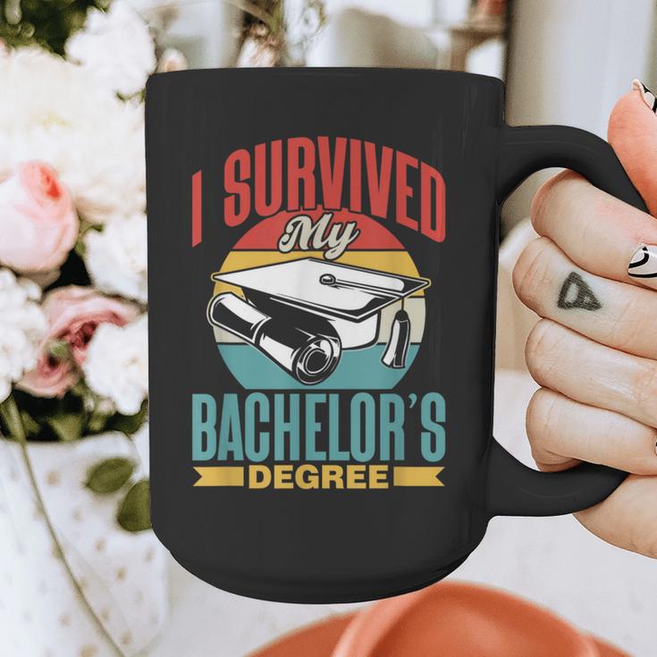 I Survived My Bachelor's Degree Party Bachelor Graduation Graphic Print Coffee Mug