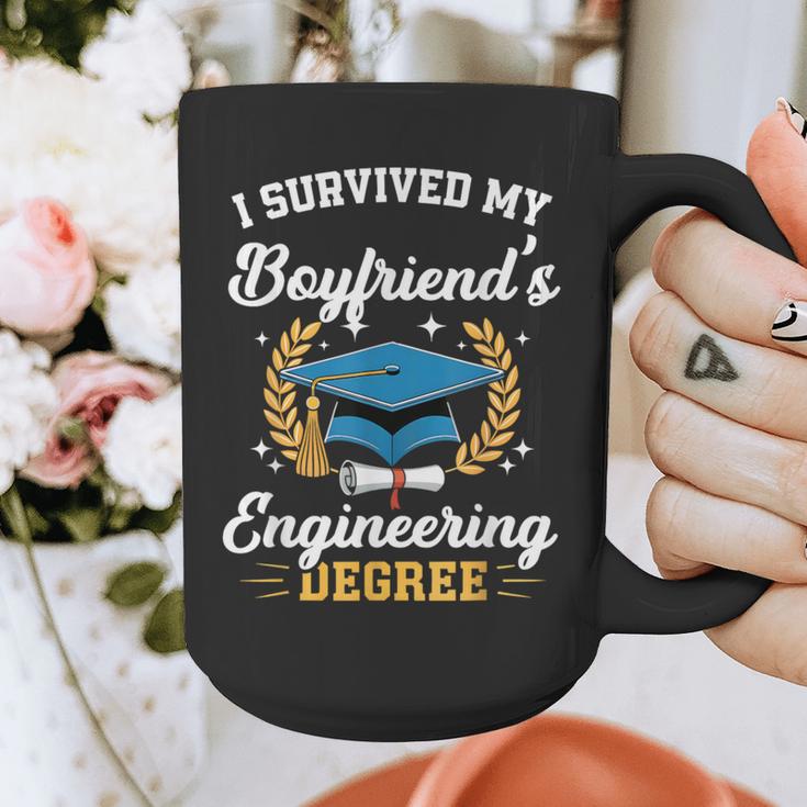 I Survived My Boyfriend's Engineering Degree Graduation Graphic Print Coffee Mug