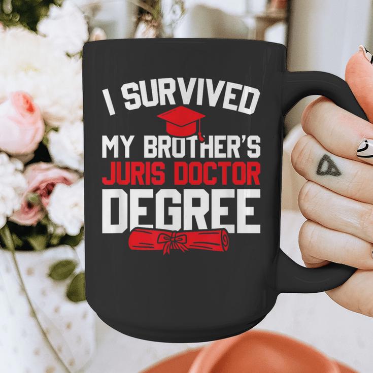 I Survived My Brother's Juris Doctor Degree Graduation Graphic Print Coffee Mug