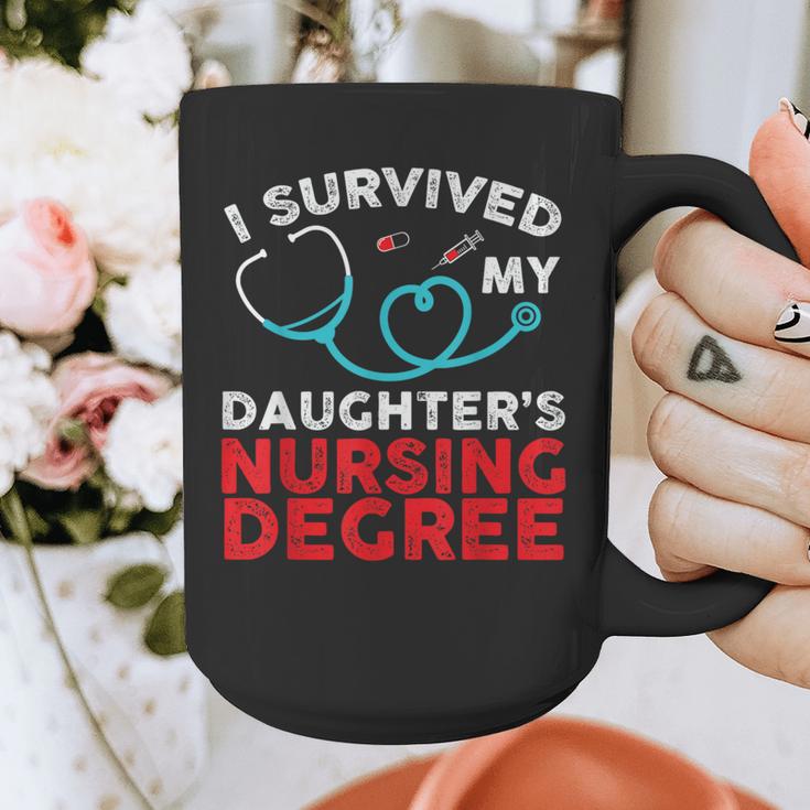 I Survived My Daughter's Nurse Degree School Graduation Graphic Print Coffee Mug