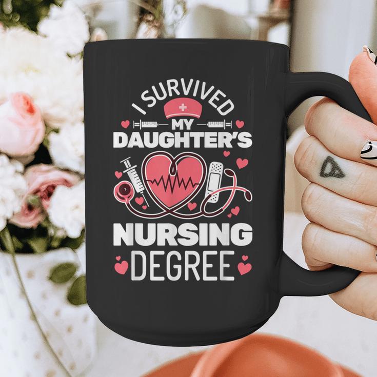 I Survived My Daughter's Nursing Degree School Graduation Graphic Print Coffee Mug