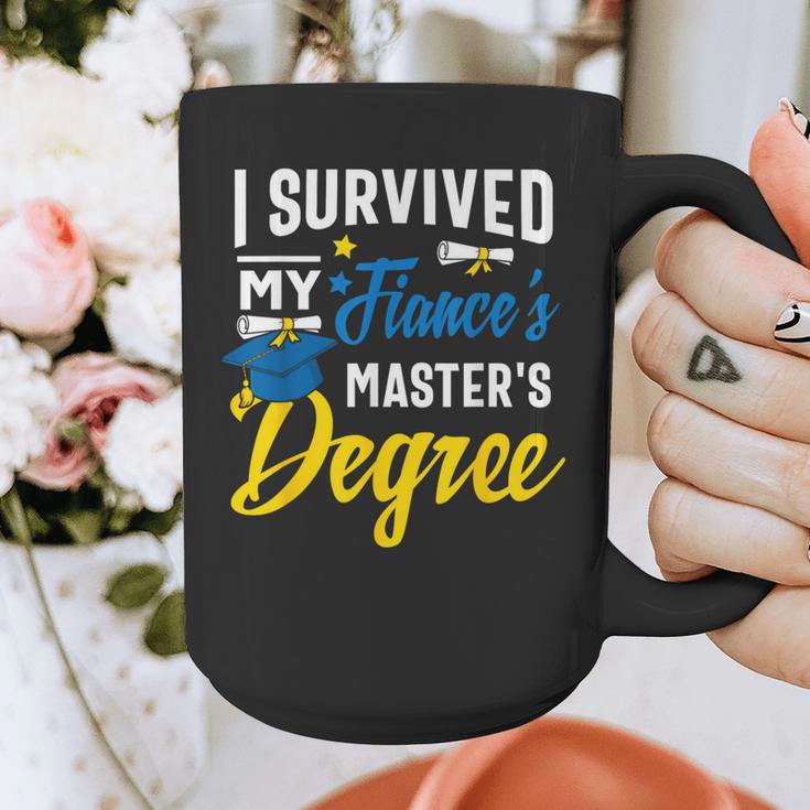 i Survived My Fiance's Masters Degree Graduation Gifts Graphic Print Coffee Mug