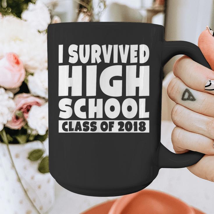 I Survived High School Class Of 2018 Graduation Graphic Print Coffee Mug