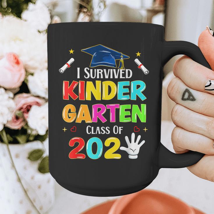 I Survived Kindergarten Graduation 2025 Graduate Boys Girls Graphic Print Coffee Mug