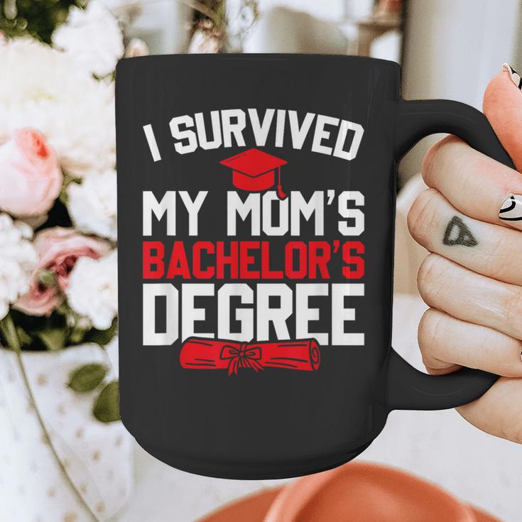 I Survived My Mom's Bachelor's Degree Graduation Graphic Print Coffee Mug