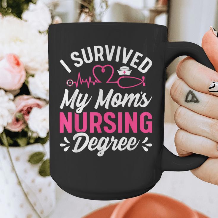 I Survived My Mom's Nursing Degree Nurse Graduation Graphic Print Coffee Mug