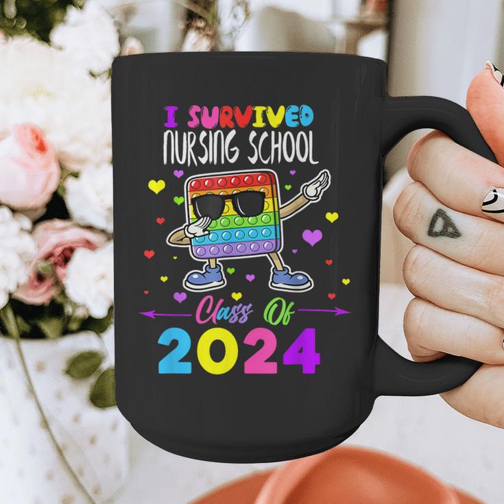 I Survived Nursing School Of 2024 Student Graduation 2024 Graphic Print Coffee Mug
