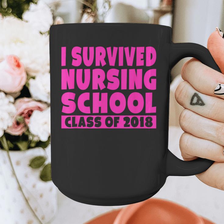 I Survived Nursing School Class Of 2018 Graduation Shirt Graphic Print Coffee Mug