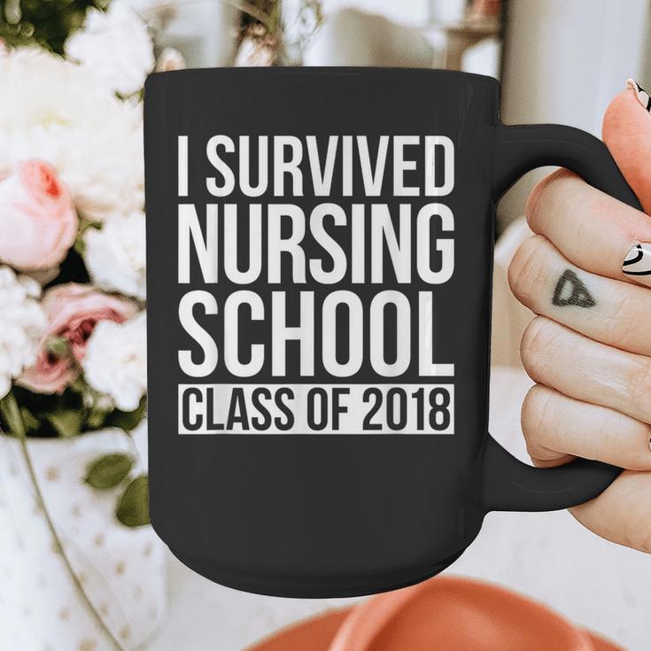 I Survived Nursing School Class Of 2018 RN Graduation Shirt Graphic Print Coffee Mug