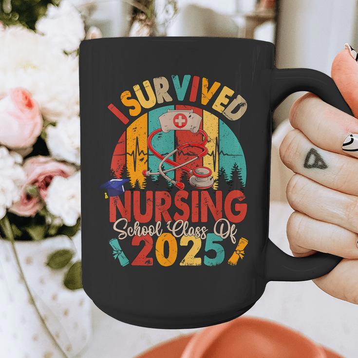 I Survived Nursing School Class Of 2025 Proud Graduation Graphic Print Coffee Mug