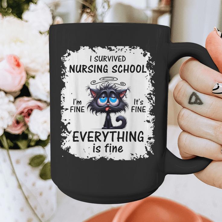 I Survived Nursing School Graduation 2025 Graphic Print Coffee Mug