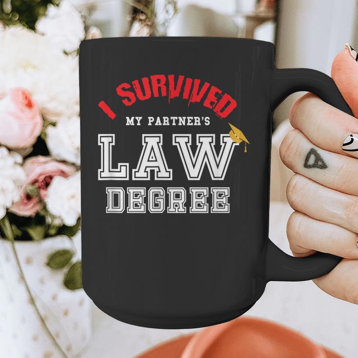 I Survived My Partner's Law Degree Graduation Shirt Graphic Print Coffee Mug