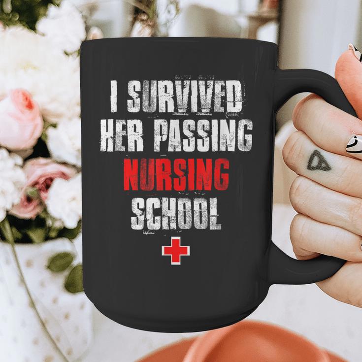 I Survived Her Passing Nursing School Graduation Graphic Print Coffee Mug