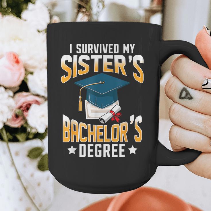 i Survived My Sisters Bachelor's Degree Graduation Gifts Graphic Print Coffee Mug