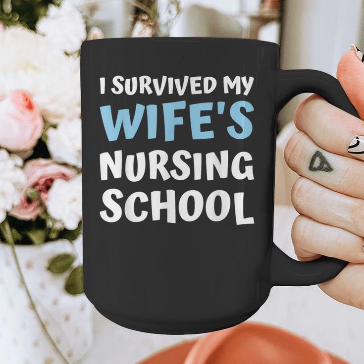 i Survived My Wifes Nursing School Degree Graduation Party Graphic Print Coffee Mug