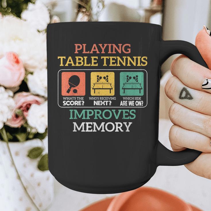 Table Tennis Impoves Memory Funny Ping Pong Graphic Print Coffee Mug