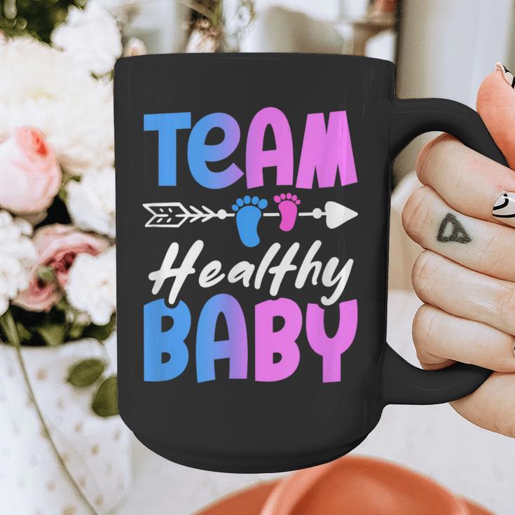 Team Healthy Baby Gender Reveal Pregnancy Mom Dad Graphic Print Coffee Mug