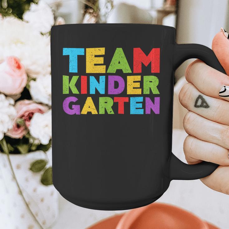 Team Kindergarten Shirt Teacher Back To School Graduation Men Women Girls Kids Graphic Print Coffee Mug