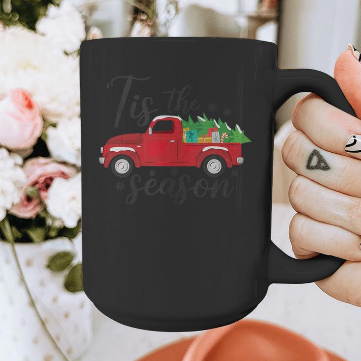 Tis The Season Holiday Nostalgia Red Truck Graphic Print Coffee Mug