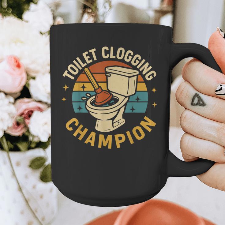 Toilet Clogging Champion Bathroom Humor Dad Jokes Graphic Print Coffee Mug Toilet Clogging Champion Bathroom Humor Dad Jokes Graphic Print Coffee Mug
