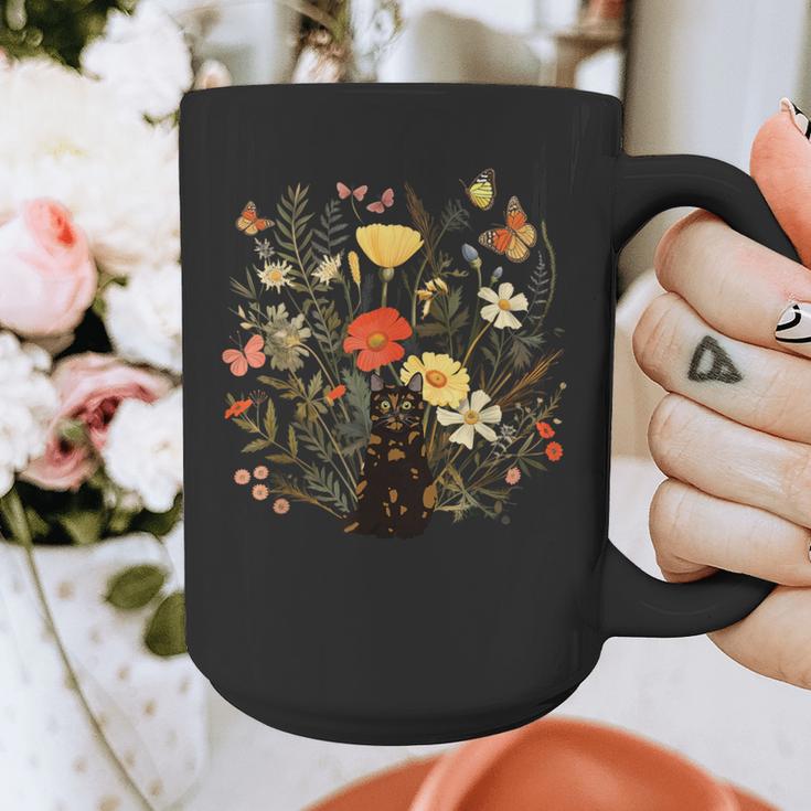 Tortie Cat Owner Flowers Tortie Cat Mom Tortie Cat Dad For Men Women Kids Graphic Print Coffee Mug