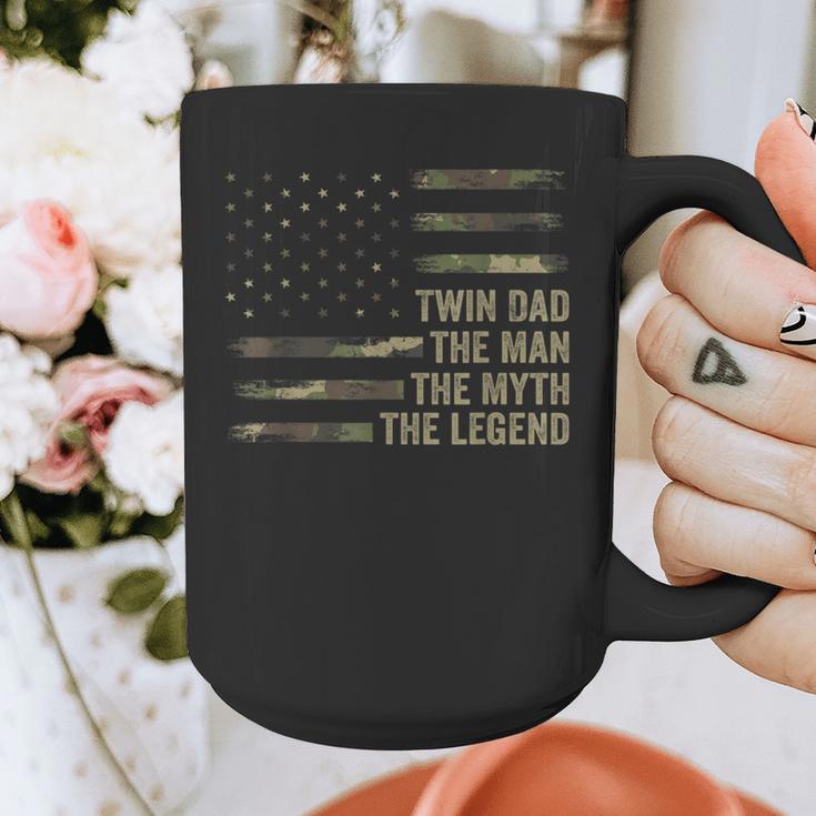 Twin Dad Camo USA Flag Twin Dad The Man The Myth The Legend Graphic Print Coffee Mug Twin Dad Camo USA Flag Twin Dad The Man The Myth The Legend Graphic Print Coffee Mug