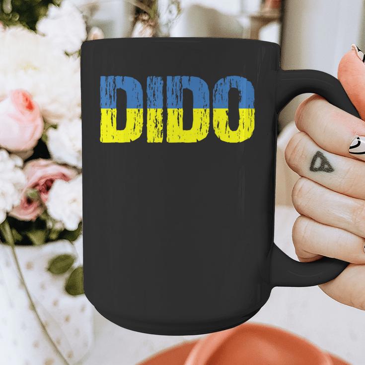 Ukrainian Dido Grandfather Dad Ukraine Flag Distressed Graphic Print Coffee Mug