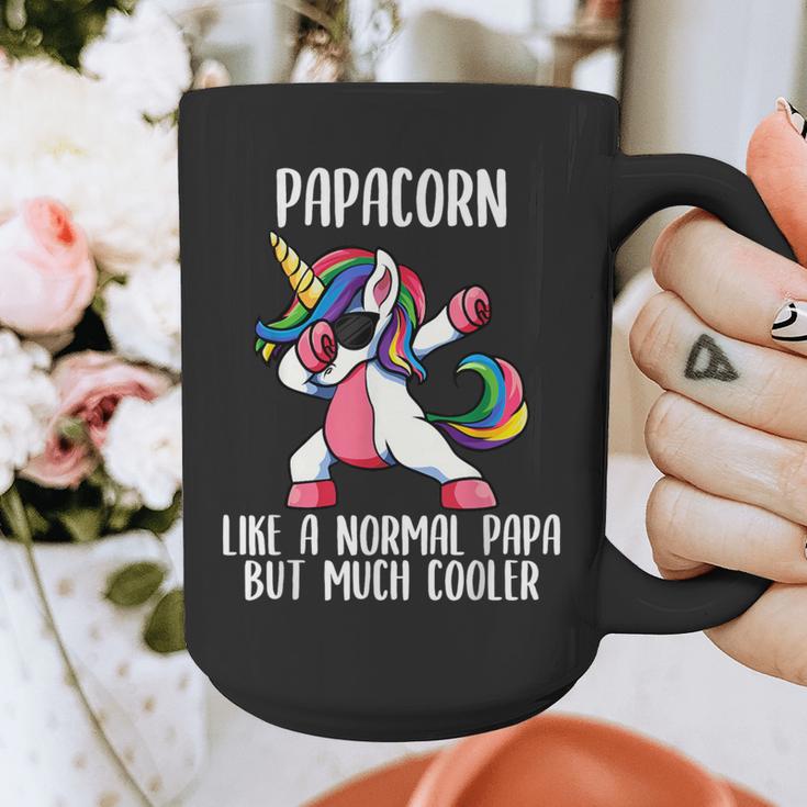Unicorn Dad Girl Birthday Party Clothing Papacorn Graphic Print Coffee Mug